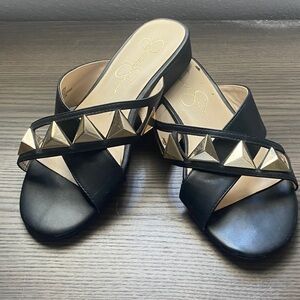 Jessica Simpson “Madrie” black studded sandals